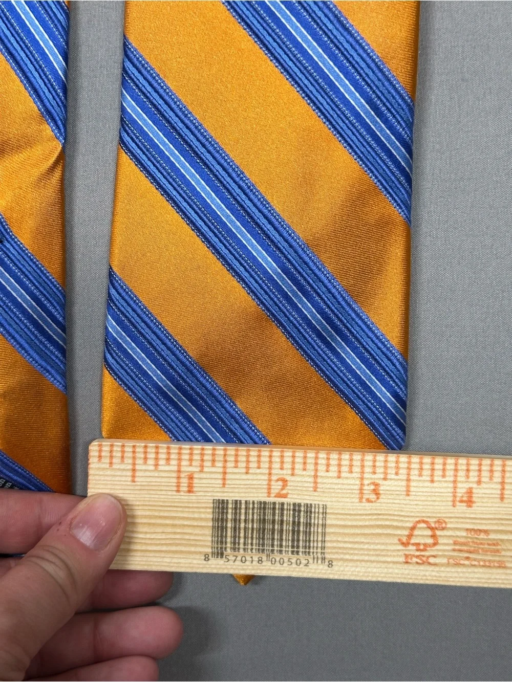Set of 2 Nordstrom Men's Shop Silk Ties - Orange and Blue Print